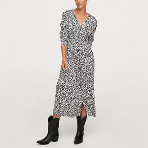 Mango floral print midi dress